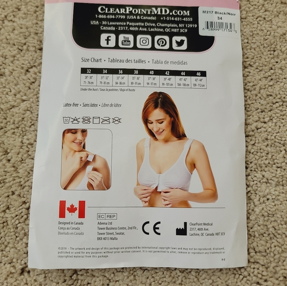 New Clearpoint Medical Comfort Bra #217 - Picture 4 of 5